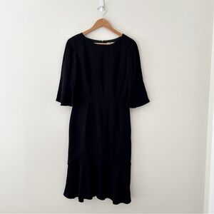 Boden black ruffled dress